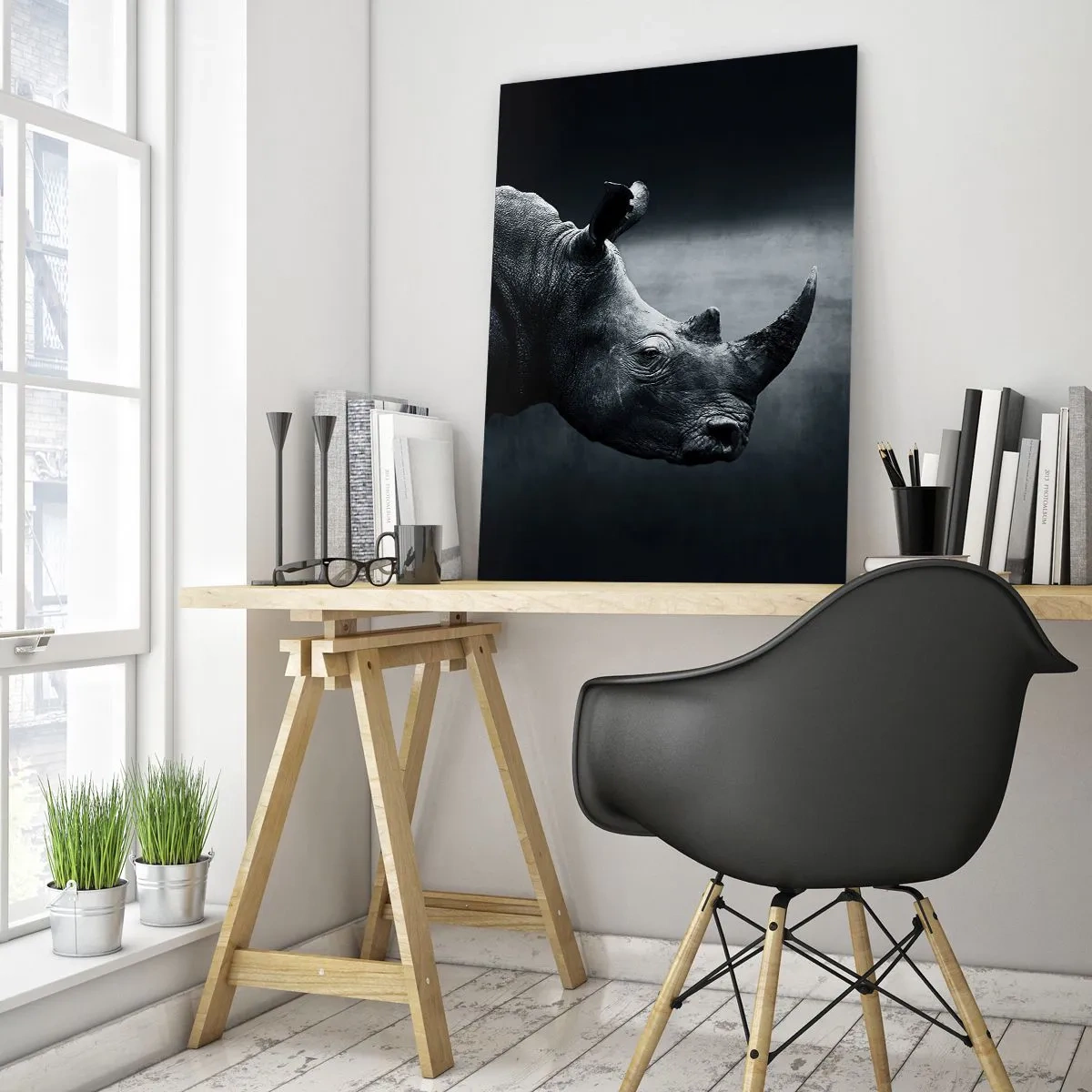 Tablou pe sticlă - Profil drept - 50x70 cm