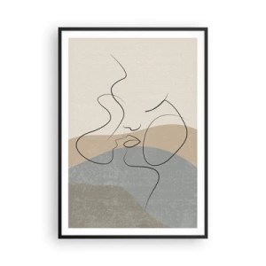 Poster în ramă neagră - Ca o atingere de pensulă - 70x100 cm