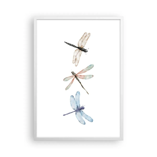 Poster în ramă albă - Libelule imponderabile - 50x70 cm