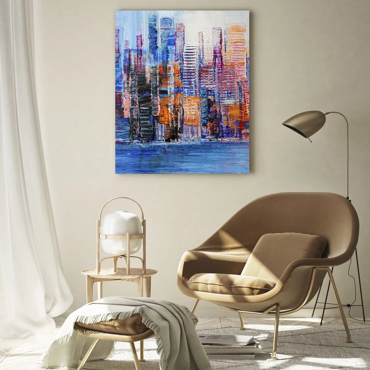 Tablou pe sticlă - O metropolă veselă - 50x70 cm