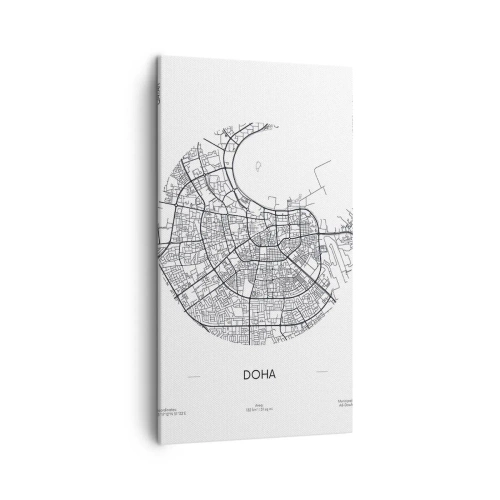 Tablou pe pânză - Anatomia orașului Doha - 45x80 cm