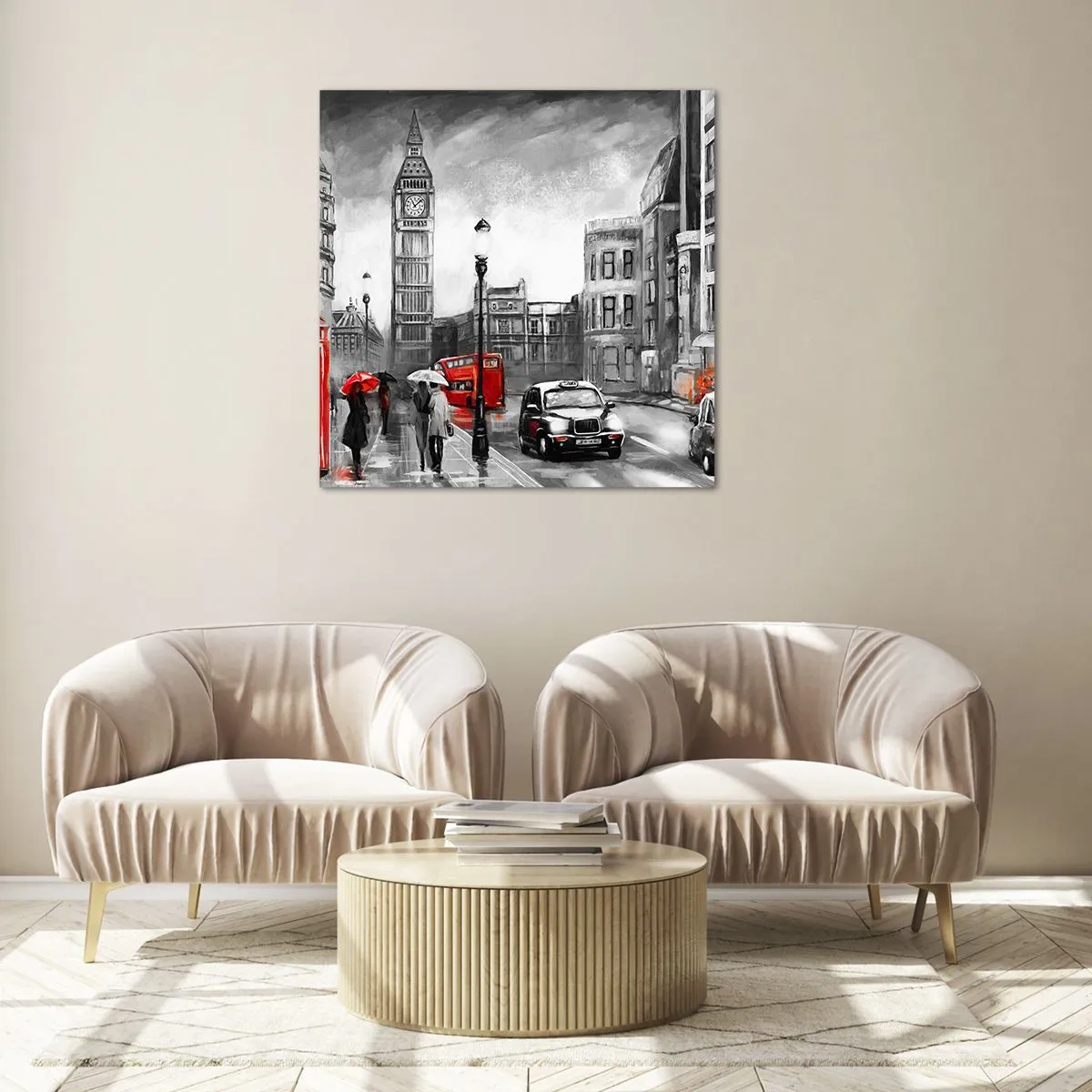 Tablou pe sticlă - Nu este deloc un oraș gri - 60x60 cm