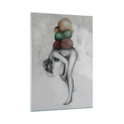 Tablou pe sticlă - Povara vieții - 50x70 cm