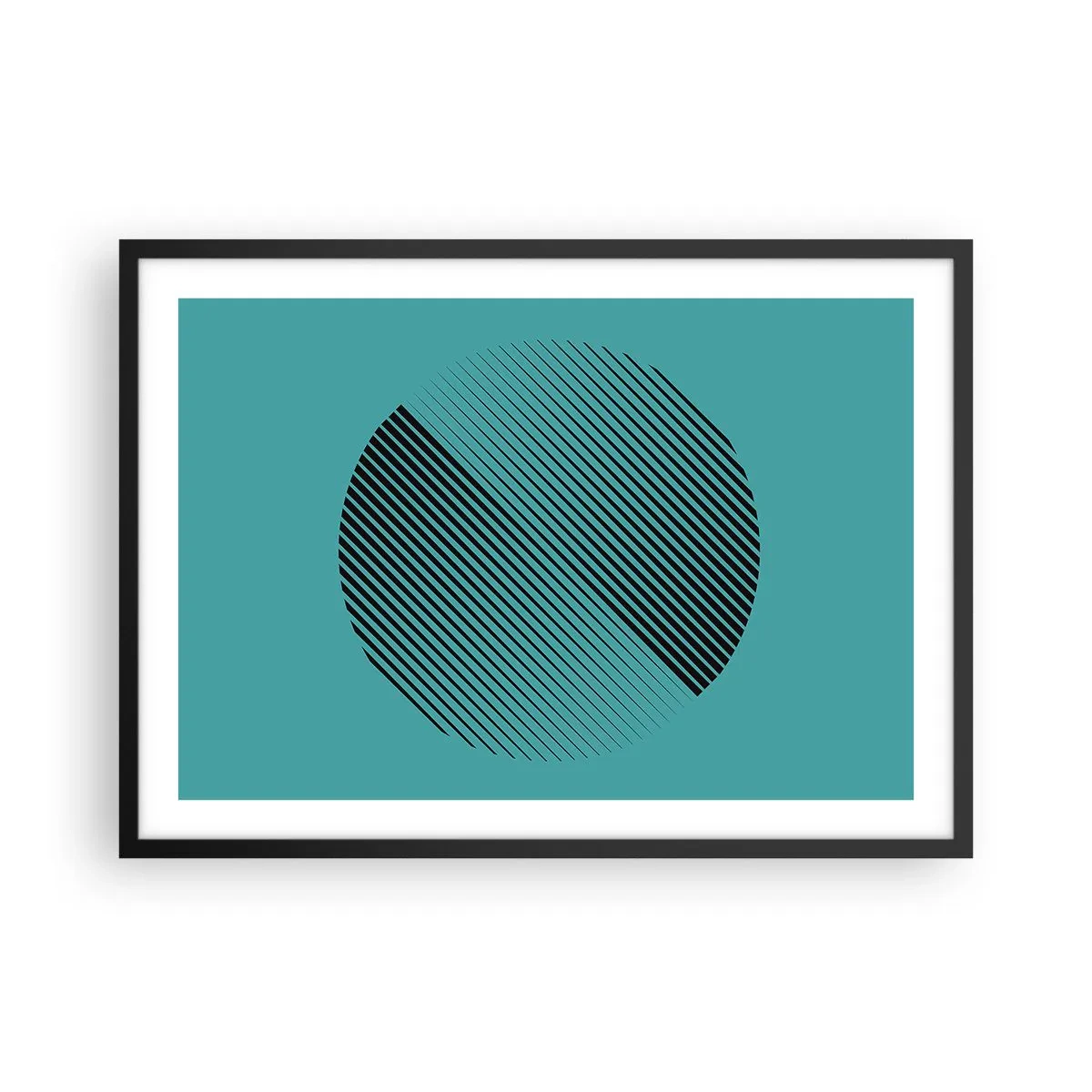 Poster în ramă neagră - Cercul - o variație geometrică - 70x50 cm