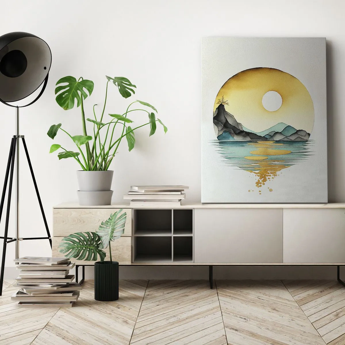 Tablou pe pânză - În cercul de frumusețe - 55x100 cm