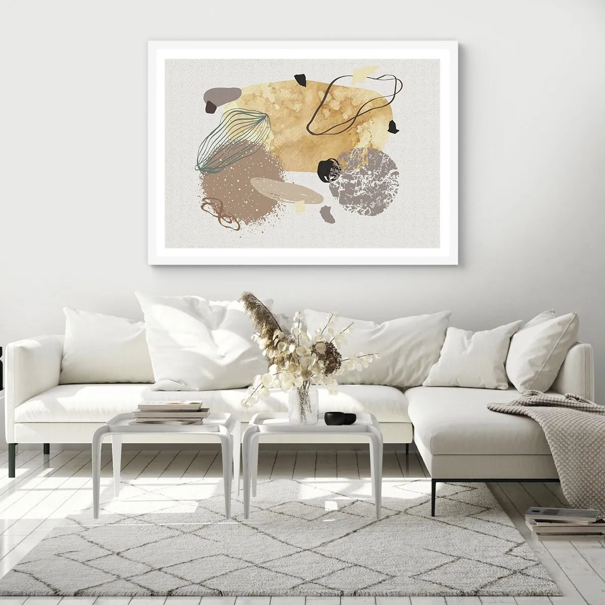 Poster în ramă albă - Fluiditatea aplicată - 50x40 cm