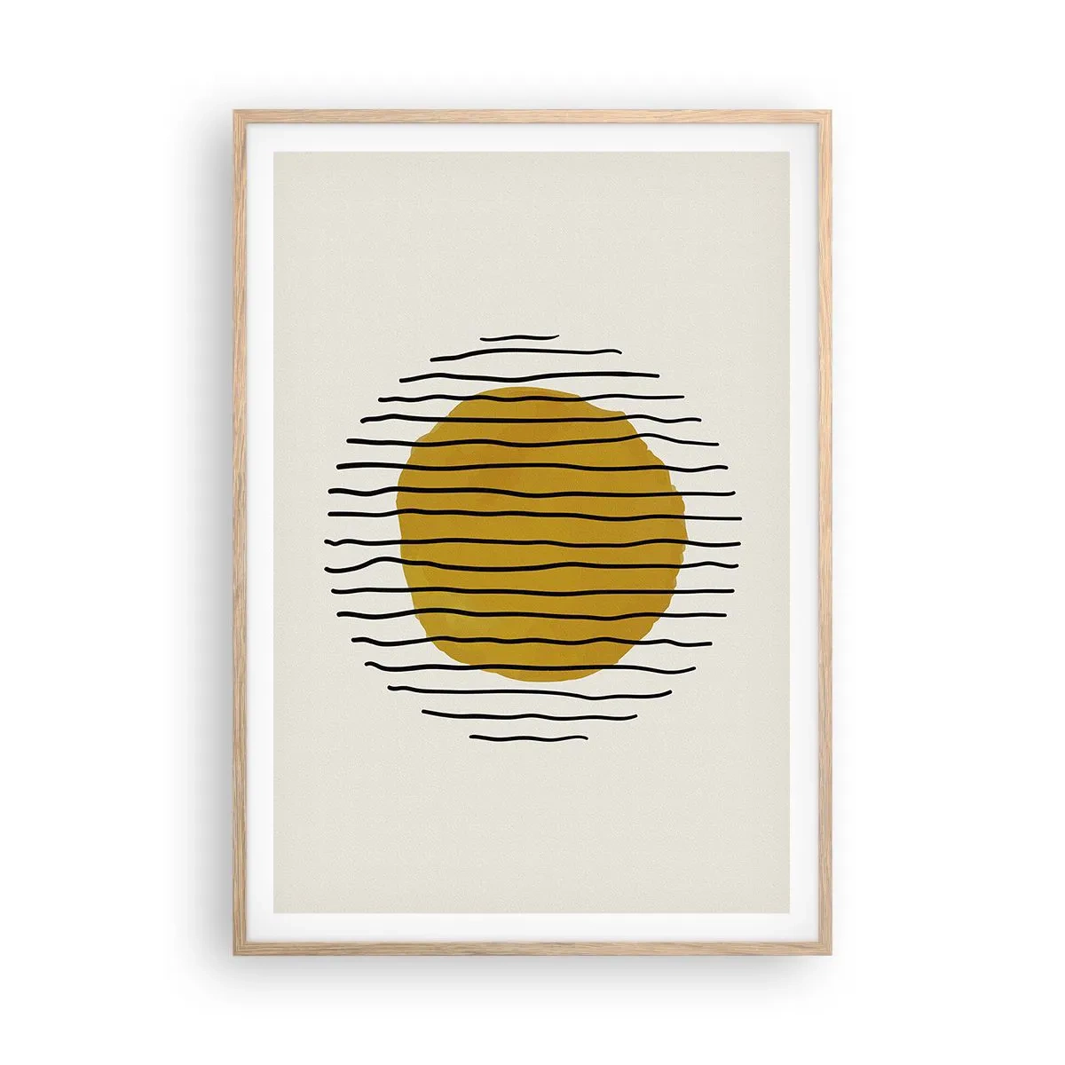 Poster în ramă de stejar deschis - Abstracție tremurândă de căldură - 70x100 cm