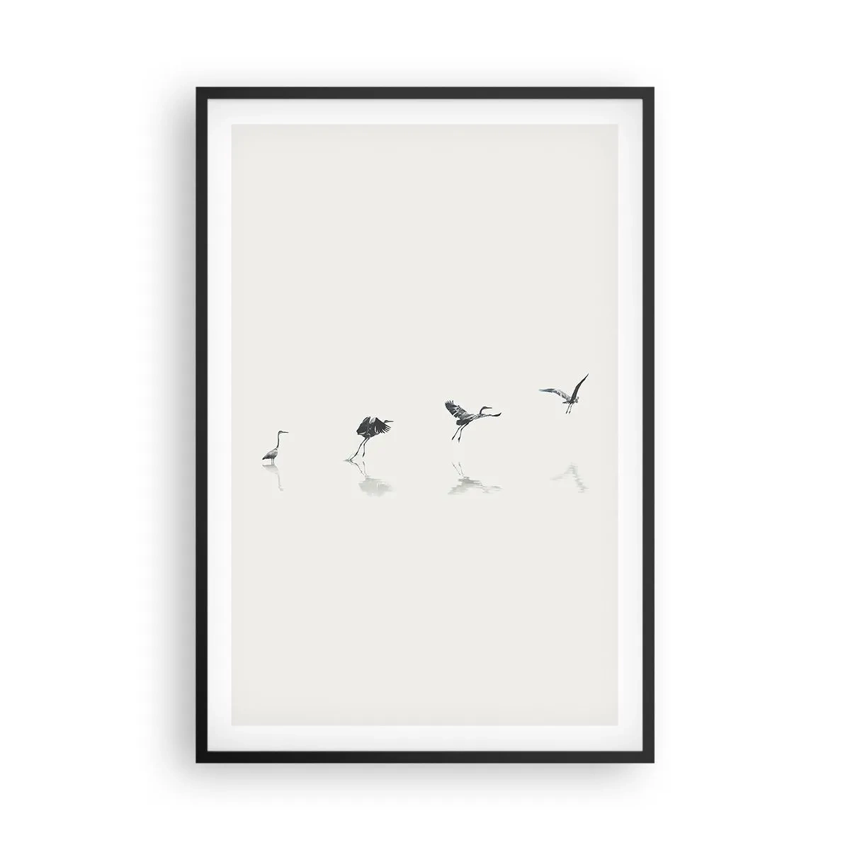Poster în ramă neagră - Patru pași simpli - 61x91 cm