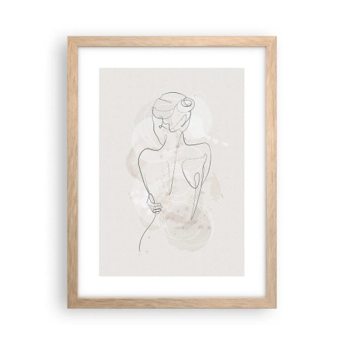 Poster în ramă de stejar deschis - Ca un instrument sensibil - 30x40 cm