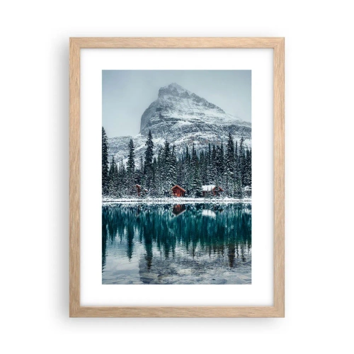 Poster în ramă de stejar deschis - Refugiu canadian - 30x40 cm