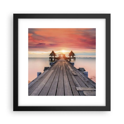 Poster în ramă neagră - Vestul la est - 30x30 cm