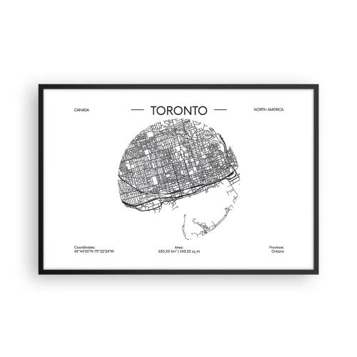 Poster în ramă neagră - Anatomia Toronto - 91x61 cm