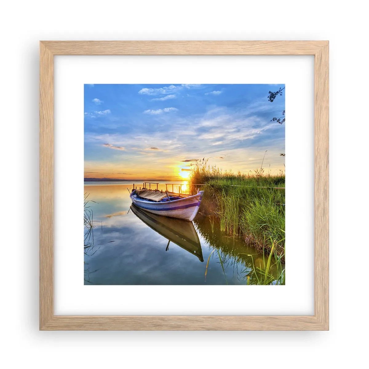 Poster în ramă de stejar deschis - Golfulețul viselor împlinite - 30x30 cm