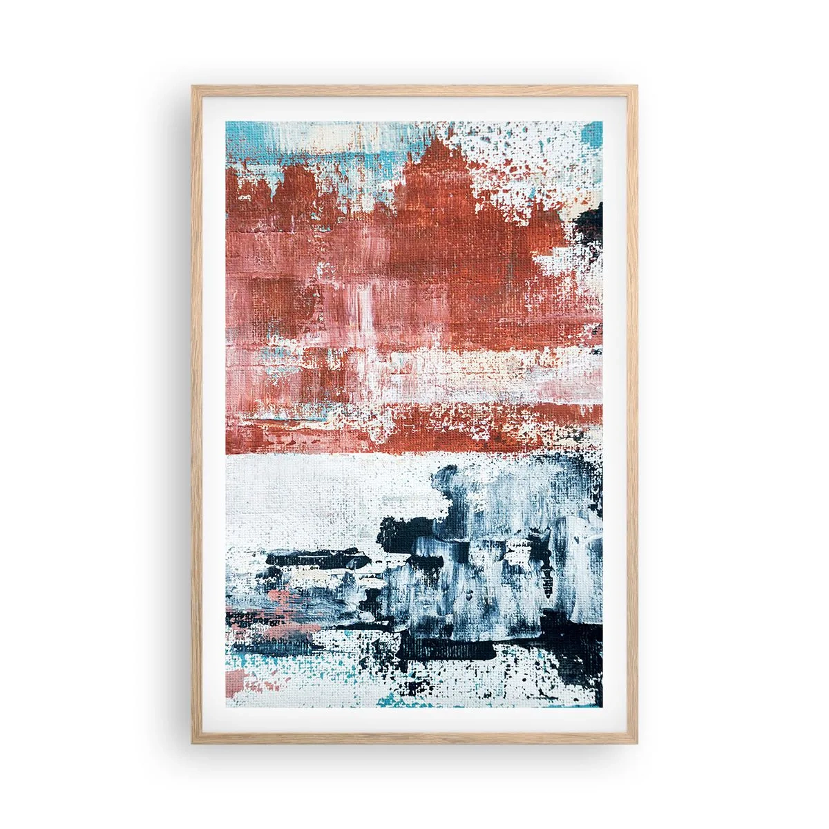 Poster în ramă de stejar deschis - Jumi-juma abstract - 61x91 cm