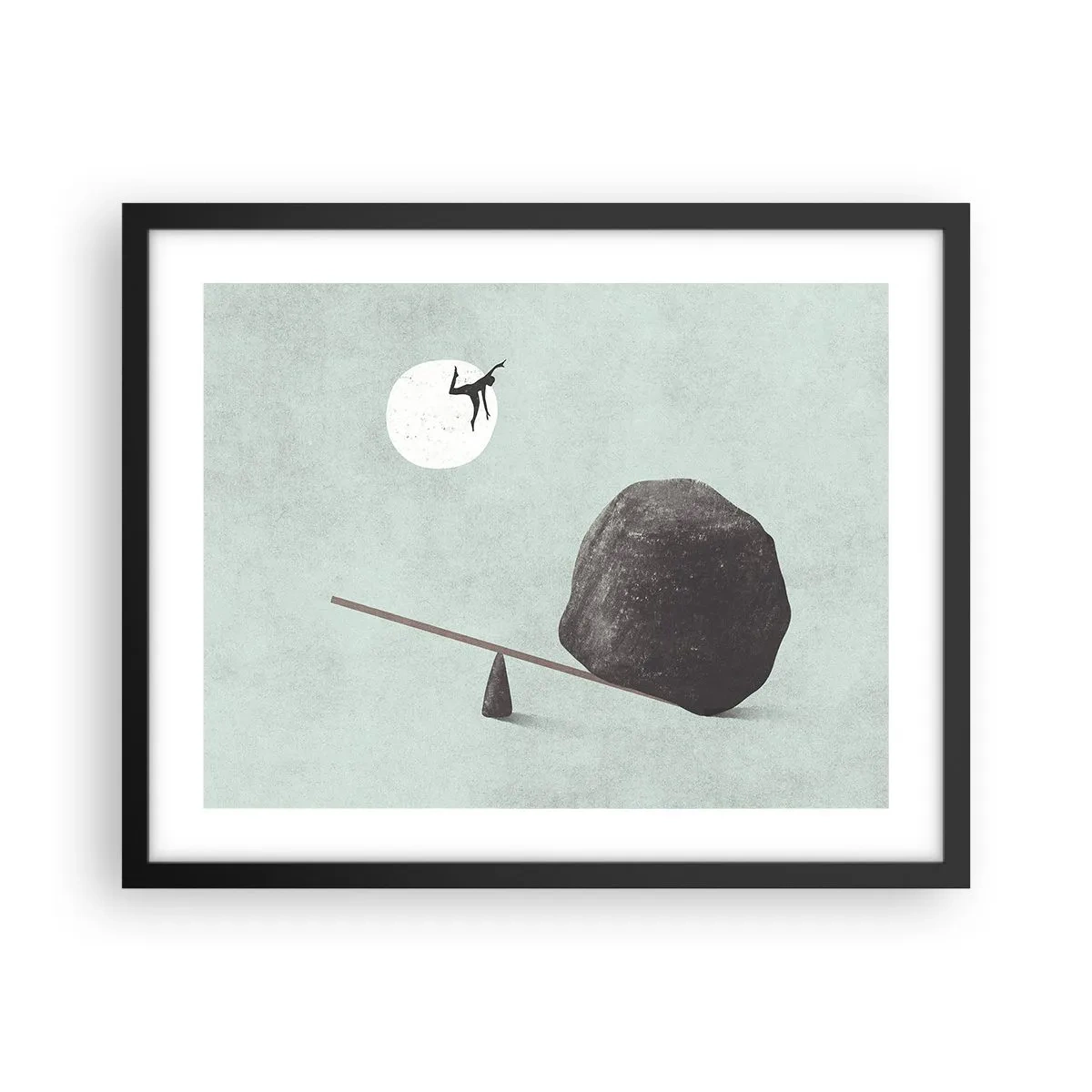 Poster în ramă neagră - Visul îndeplinit - 50x40 cm