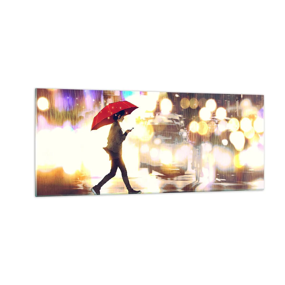 Tablou pe sticlă - Și totuși este însorită - 100x40 cm