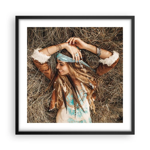 Poster în ramă neagră - În drum spre vara iubirii - 50x50 cm