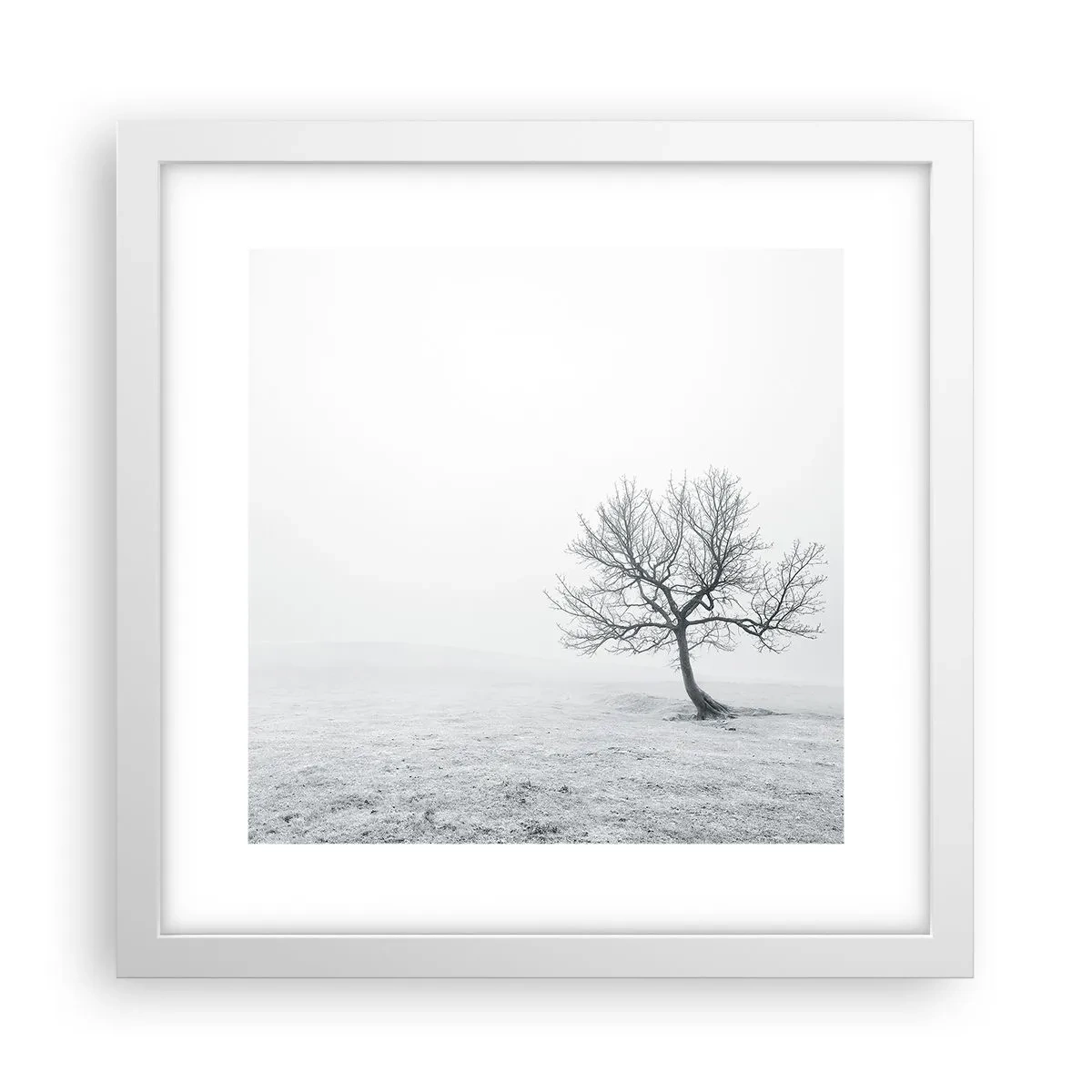 Poster în ramă albă - Împotriva neantului - 30x30 cm