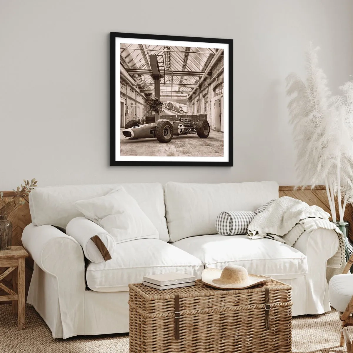 Poster în ramă neagră - Odihna învingătorului - 40x40 cm