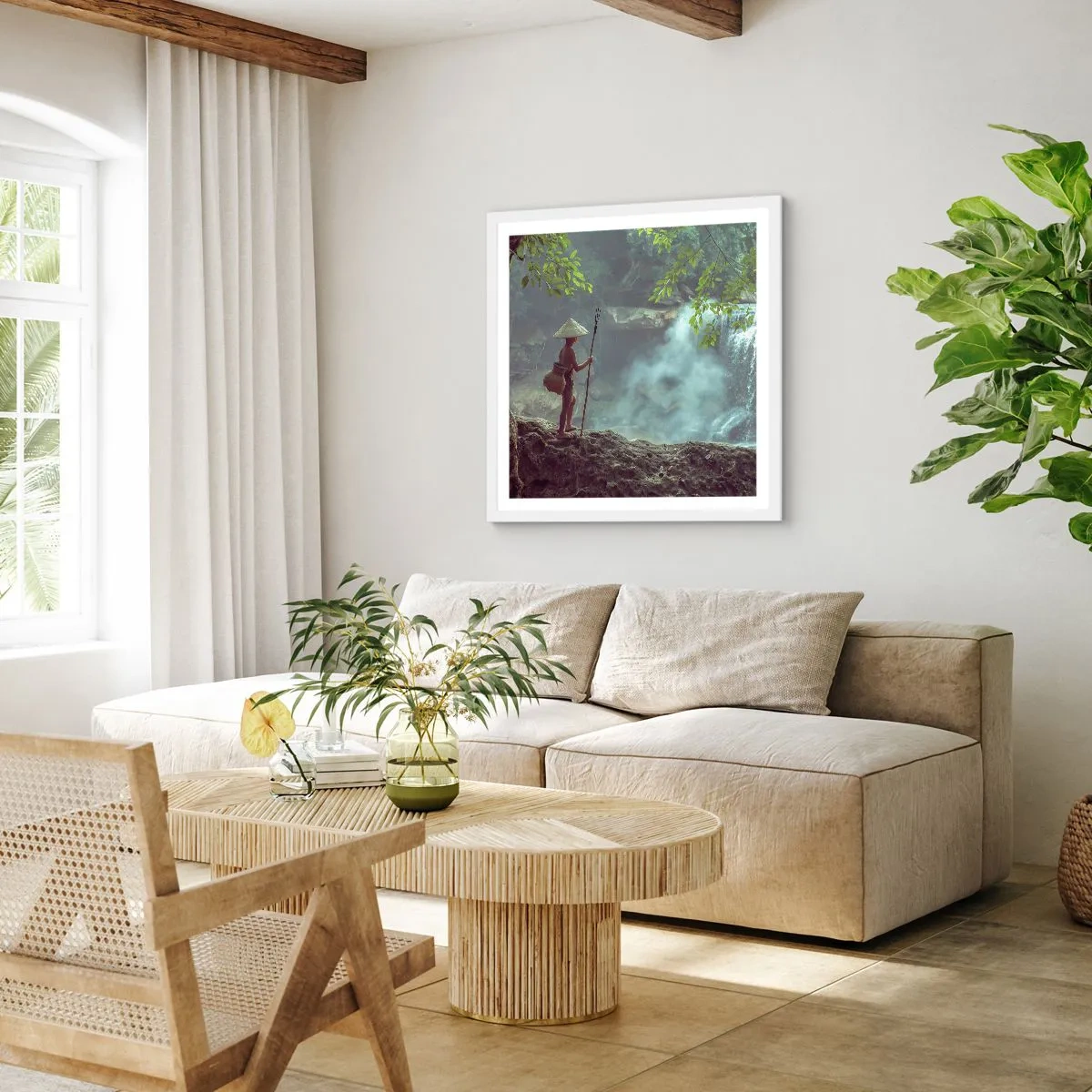 Poster în ramă albă - Prietenul naturii - 40x40 cm