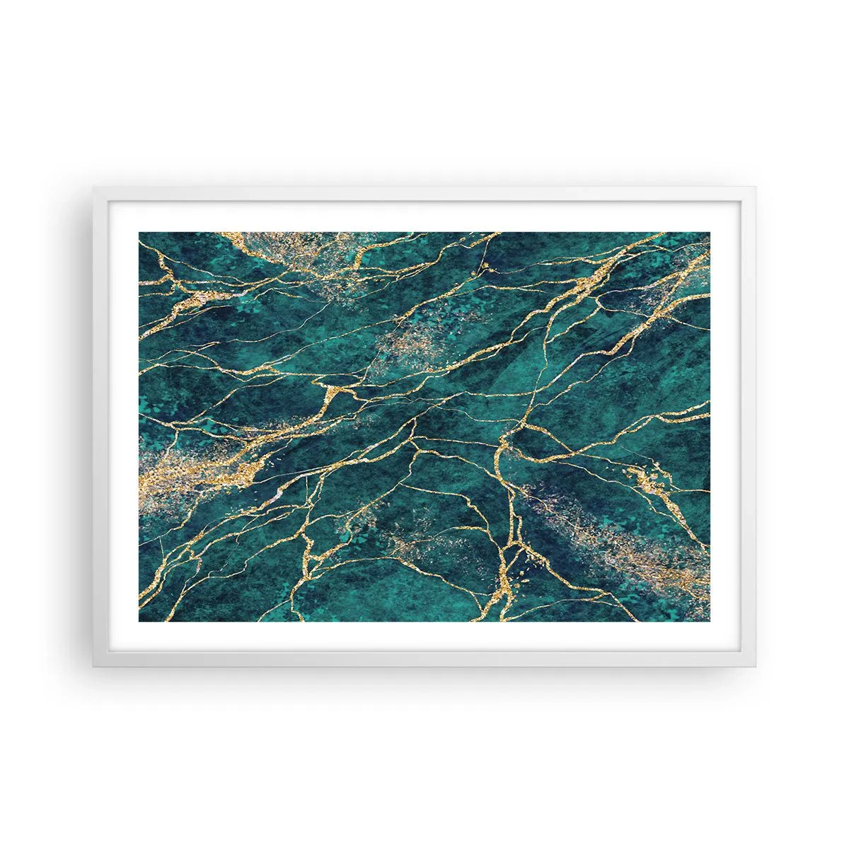 Poster în ramă albă - Filon de aur - 70x50 cm