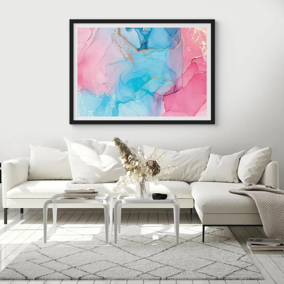 Poster în ramă neagră - Întâlnire și întrepătrundere - 40x30 cm