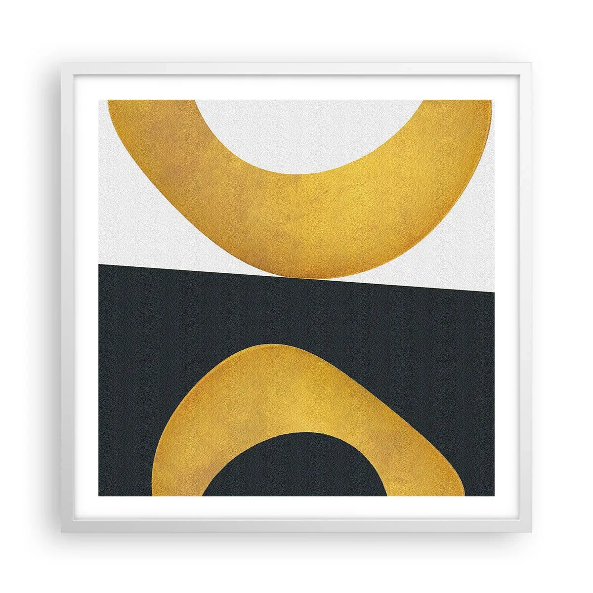 Poster în ramă albă - În primul rând: aurul - 60x60 cm