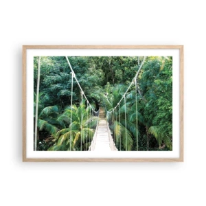Poster în ramă de stejar deschis - Welcome to the jungle! - 70x50 cm