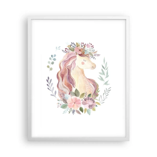 Poster în ramă albă - O invitație în lumea basmelor - 40x50 cm