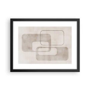 Poster în ramă neagră - Fuga geometrică - 40x30 cm