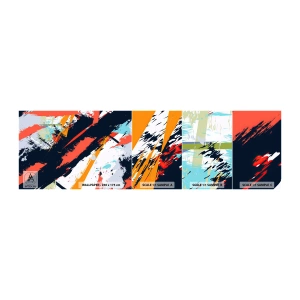 Mostră tapet autocolant Deluxe Sticker - Compoziție dinamică - Abstracția, Graffiti, Bucată - 100x30 cm