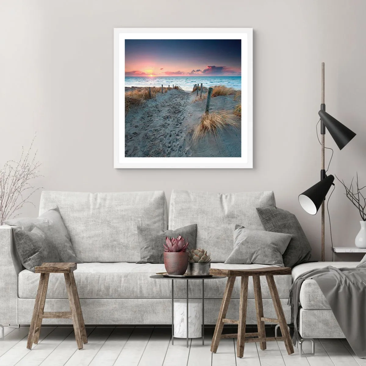 Poster în ramă albă - Ai revărsat un curcubeu cu splendoare radiantă... - 50x50 cm