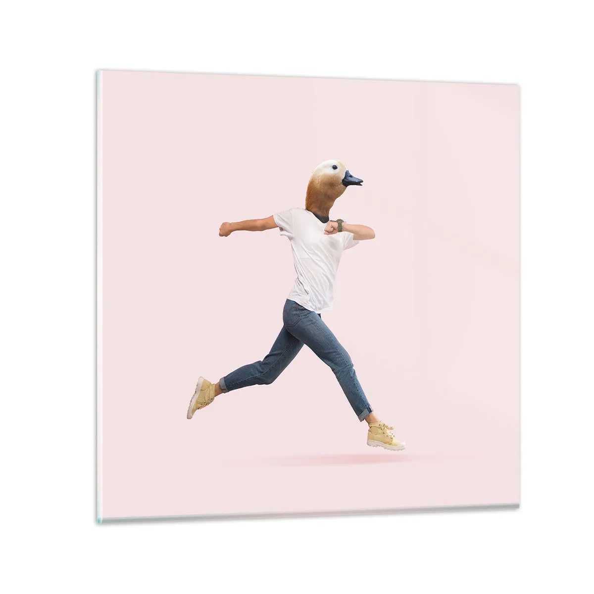 Tablou pe sticlă - Un strop de absurditate - 50x50 cm