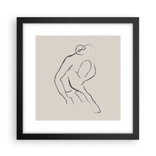 Poster în ramă neagră - Schiță intimă - 30x30 cm
