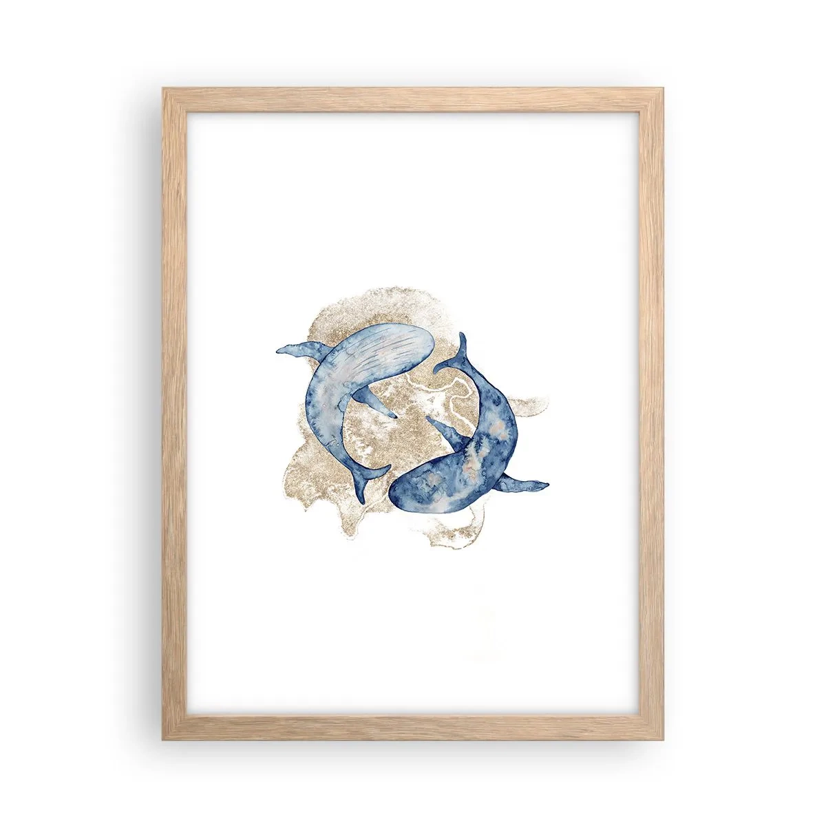 Poster în ramă de stejar deschis - Prietenie sau iubire? - 30x40 cm