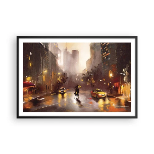 Poster în ramă neagră - În luminile New York-ului - 91x61 cm