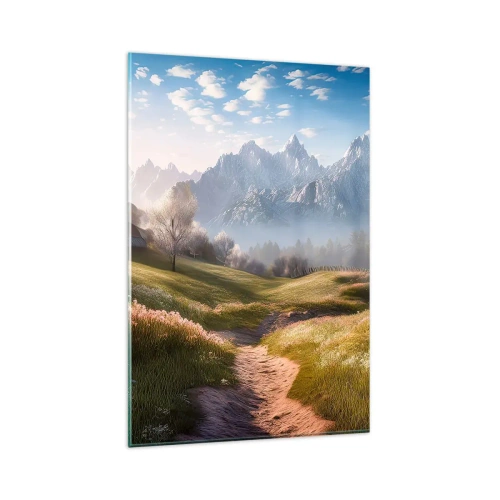 Tablou pe sticlă - Valea idilică - 80x120 cm