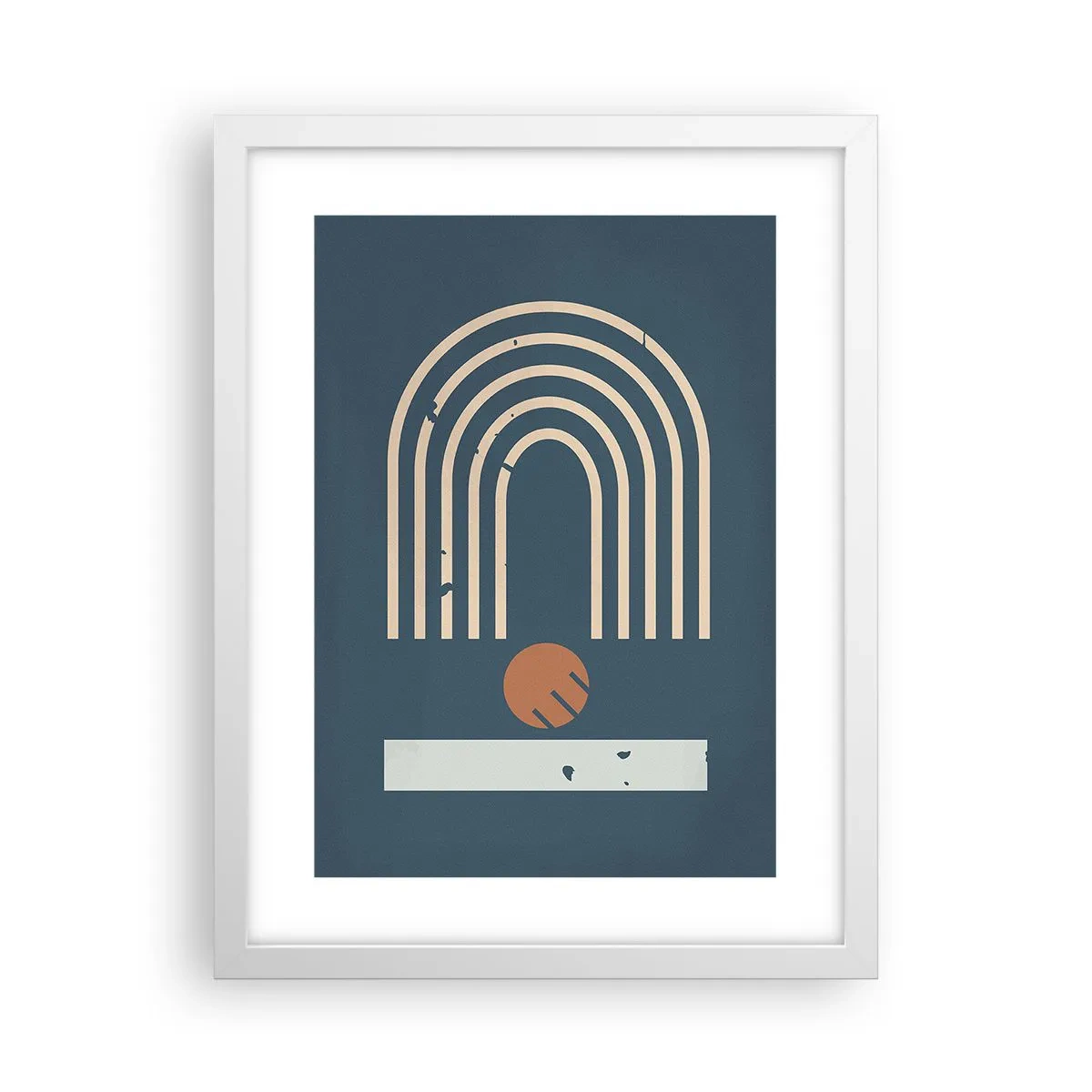 Poster în ramă albă - Geometrie în funcție de rodie - 30x40 cm