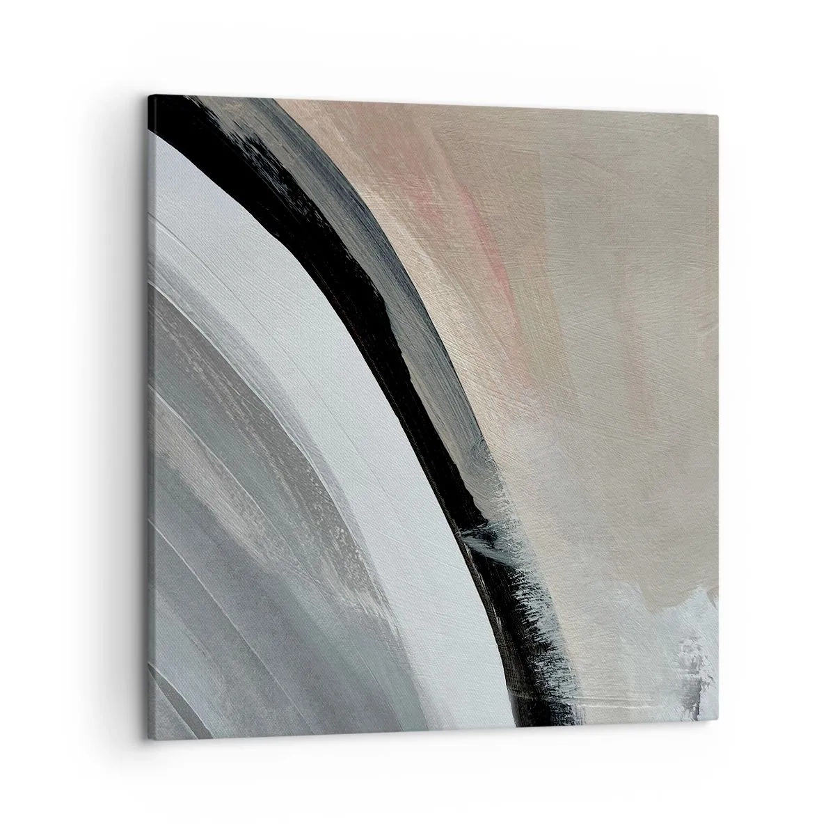 Tablou pe pânză - Compoziție: arc de negru și gri - 50x50 cm