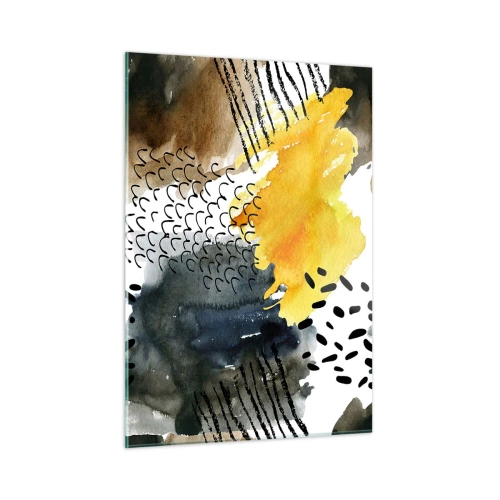 Tablou pe sticlă - O întâlnire a elementelor - 50x70 cm