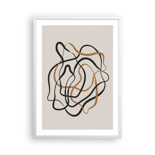 Poster în ramă albă - Totul s-a încurcat - 50x70 cm