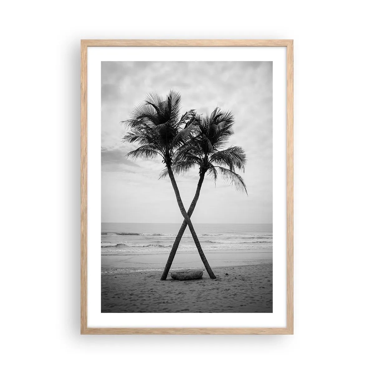 Poster în ramă de stejar deschis - Prezența sensibilă - 50x70 cm