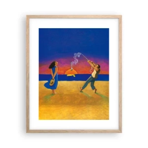 Poster în ramă de stejar deschis - Mai mult decât o stea din cer - 40x50 cm