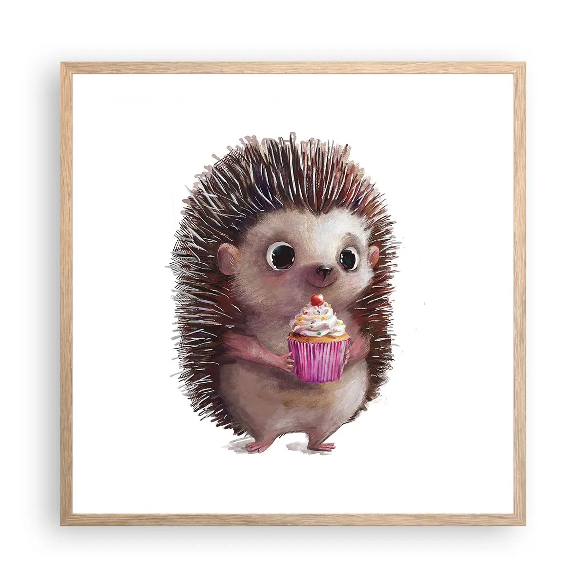 Poster în ramă de stejar deschis - Fiecare zi este o sărbătoare - 60x60 cm