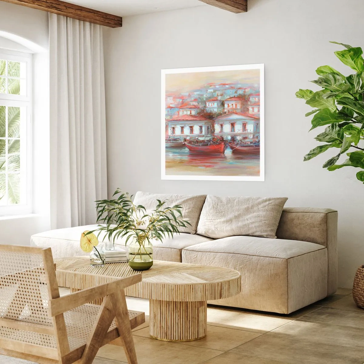 Poster - Orășel fericit - 60x60 cm