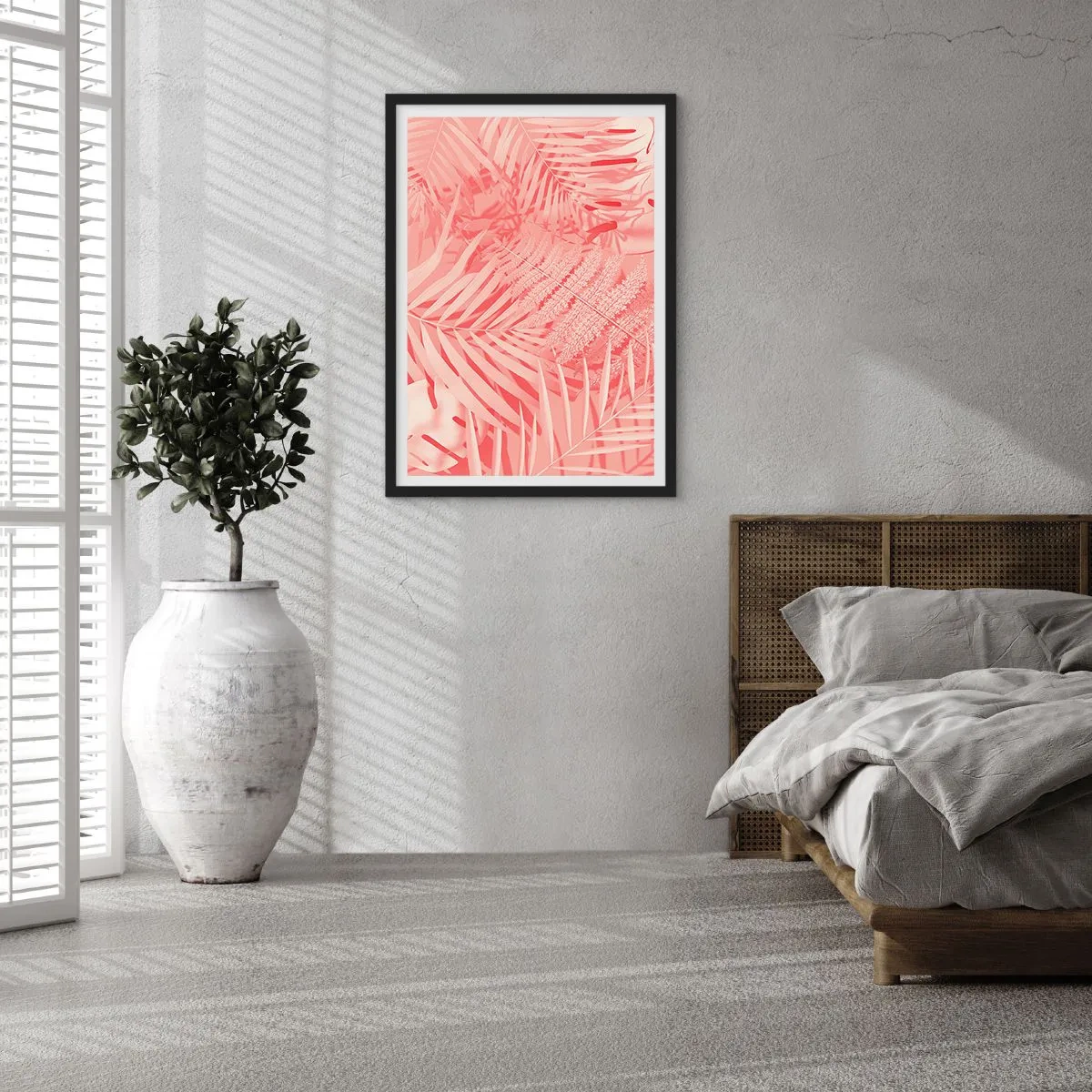 Poster în ramă neagră - Conceptul roz - 30x40 cm