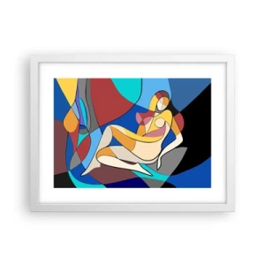 Poster în ramă albă - Nudul cubist - 40x30 cm