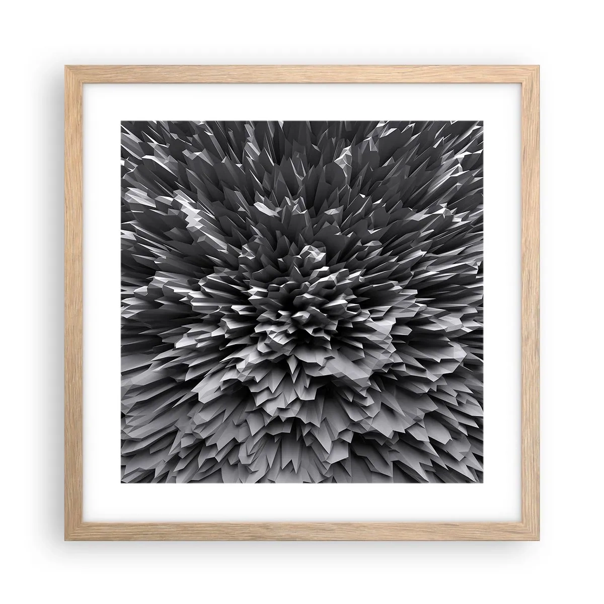 Poster în ramă de stejar deschis - Mai ascuțit nu se poate - 40x40 cm