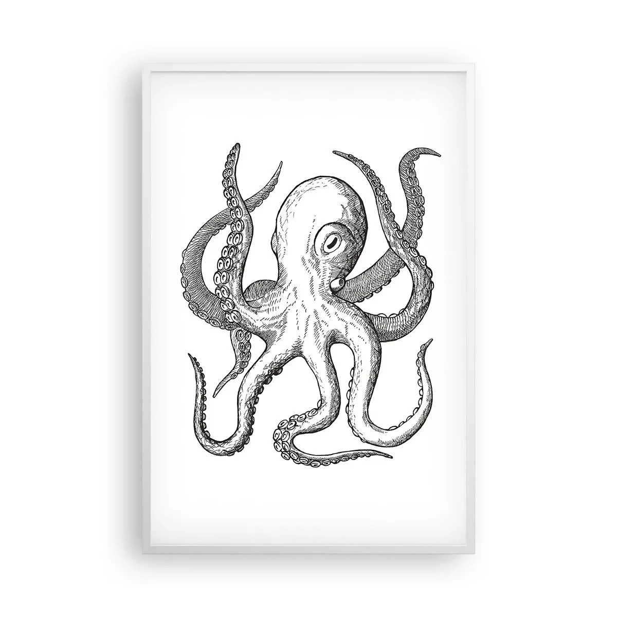 Poster în ramă albă - Dansând cu valurile - 61x91 cm