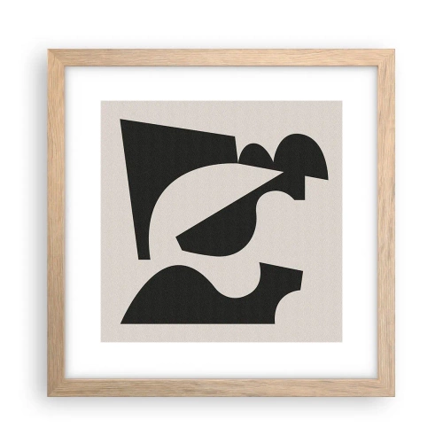 Poster în ramă de stejar deschis - Pentru autoasamblare - 30x30 cm